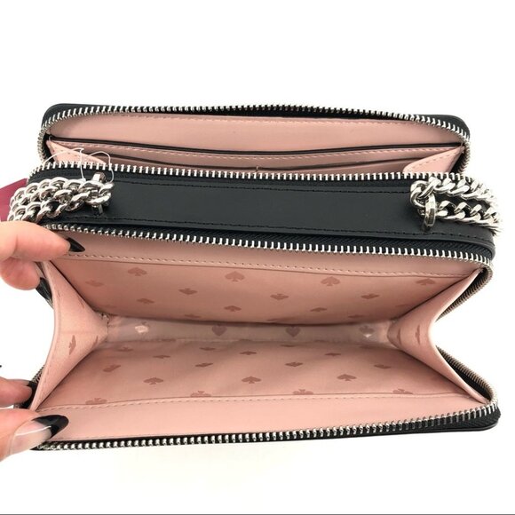 Kate Spade Black Leather Crossbody Wallet | New With Tags - Picture 3 of 7
